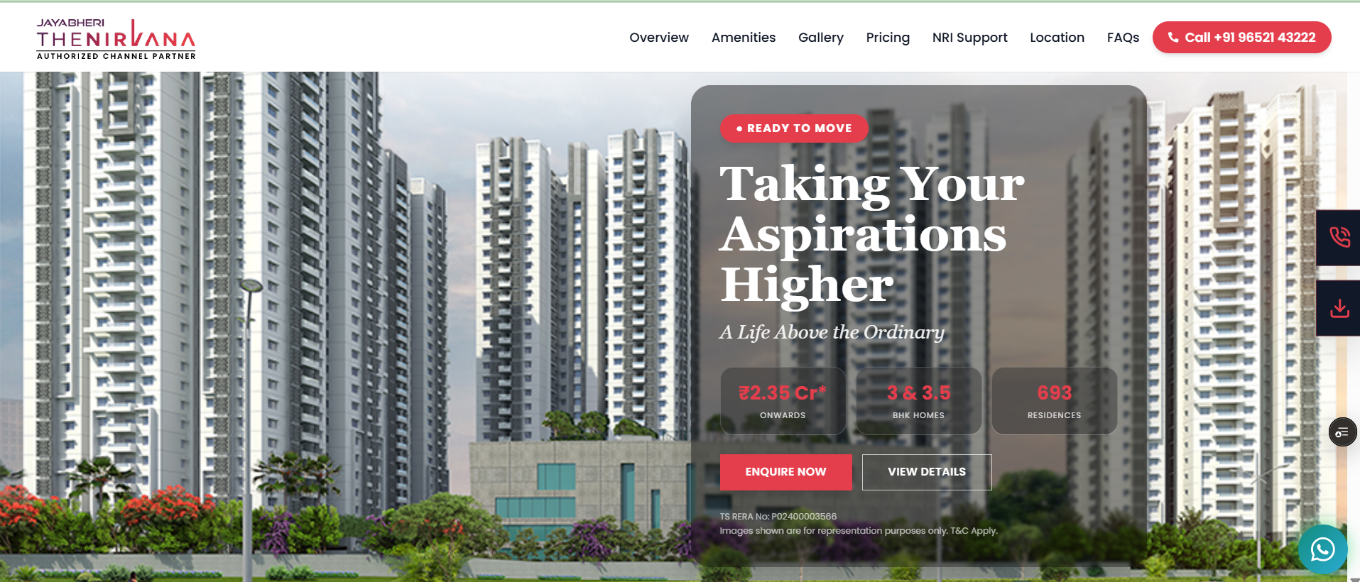 Jayabheri Nirvana Website