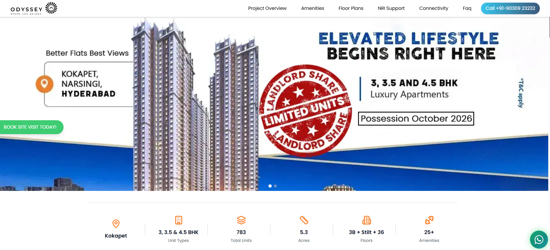 Ramky One Odyssey Landing Page
